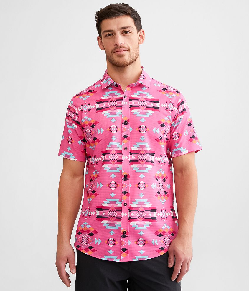 Departwest Retro Print Performance Stretch Shirt