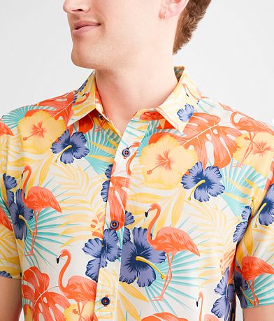 Departwest Tropical Flamingo Performance Stretch Shirt MISC_DETAIL_1