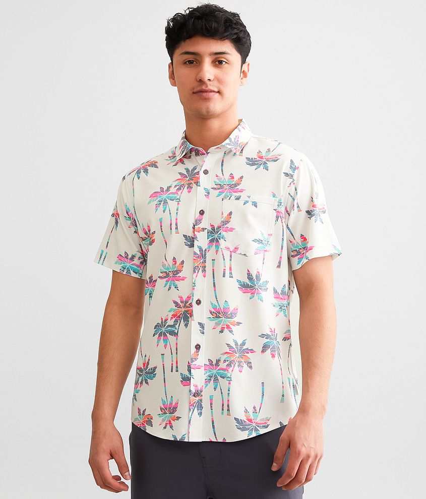 Departwest Palm Tree Performance Stretch Shirt