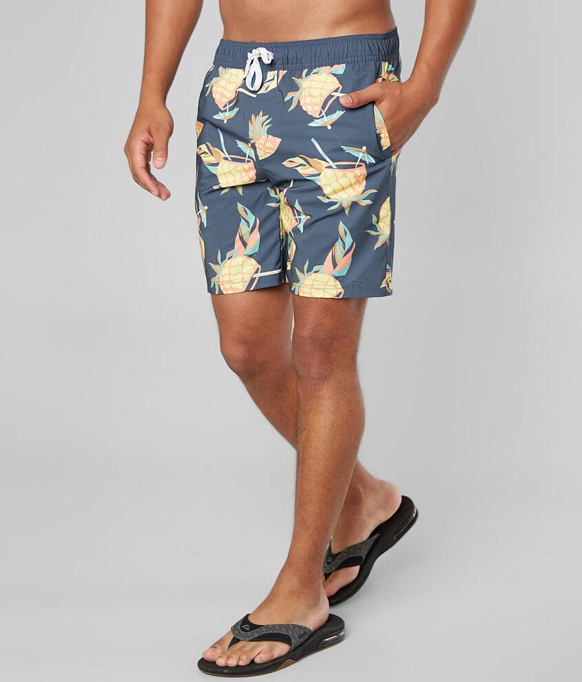 Departwest Crazy Pineapple Stretch Boardshort front view