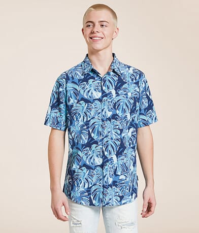 Departwest Tropical Athletic Performance Stretch Shirt front view