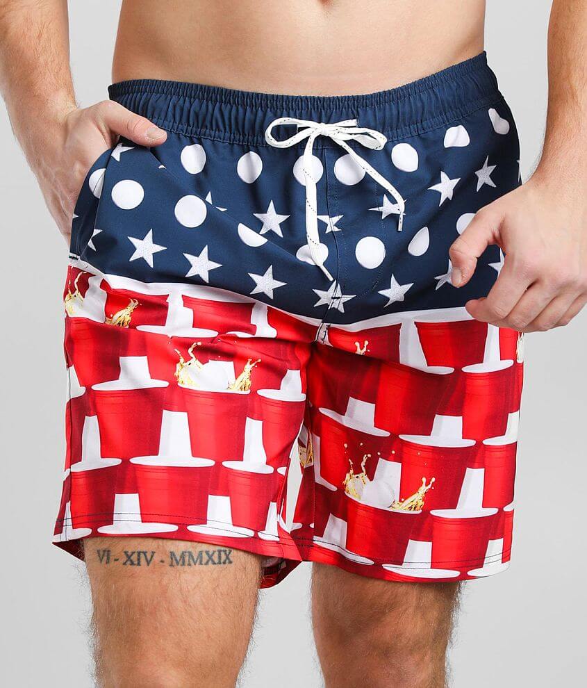 Patriotic mens best sale swim trunks