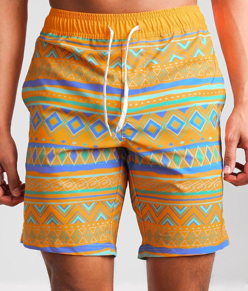 Neon orange hot sale swim trunks