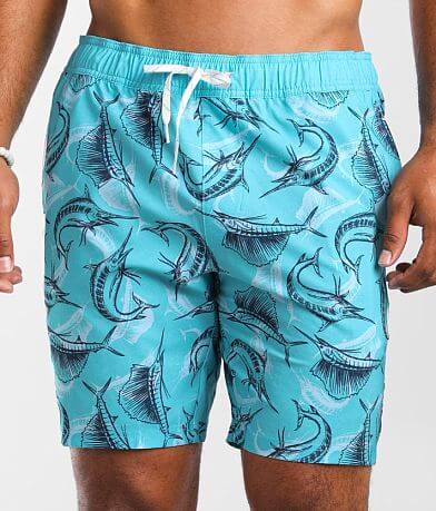 Departwest Watercolor Stretch Swim Trunks - Men's Swimwear in Multi