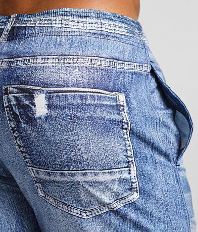 Departwest Party Jorts Stretch Swim Trunks back detail view