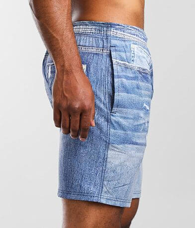 Departwest Party Jorts Stretch Swim Trunks full right side view