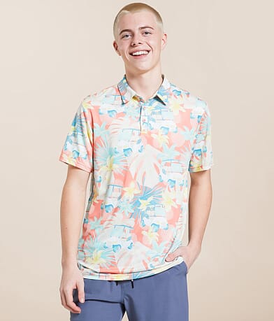 Departwest Golf Cart Performance Polo front view