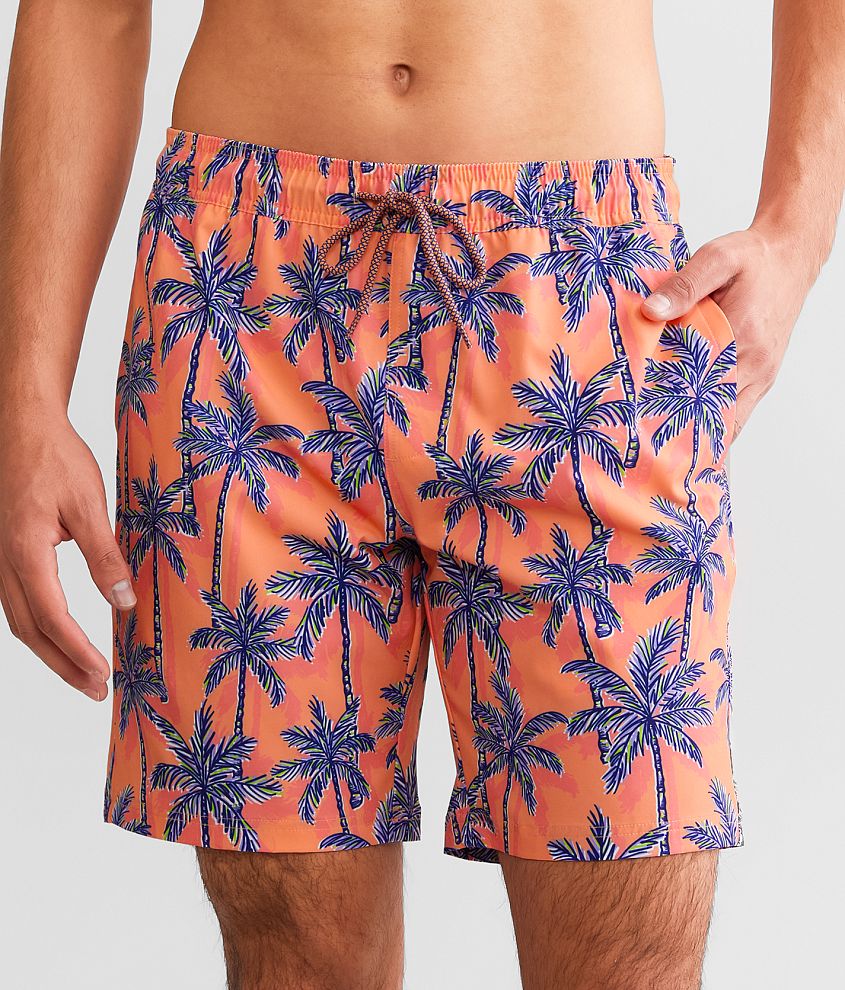 Departwest Palm Tree Stretch Swim Trunks