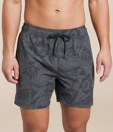 Departwest Tropical Stretch Swim Trunks front view