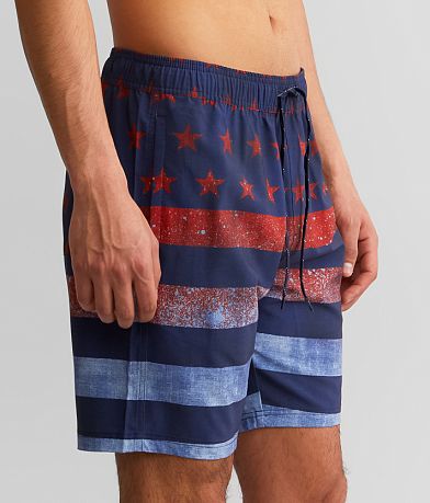 Departwest Stars &amp; Stripes Stretch Swim Trunks FULL_RIGHT_SIDE