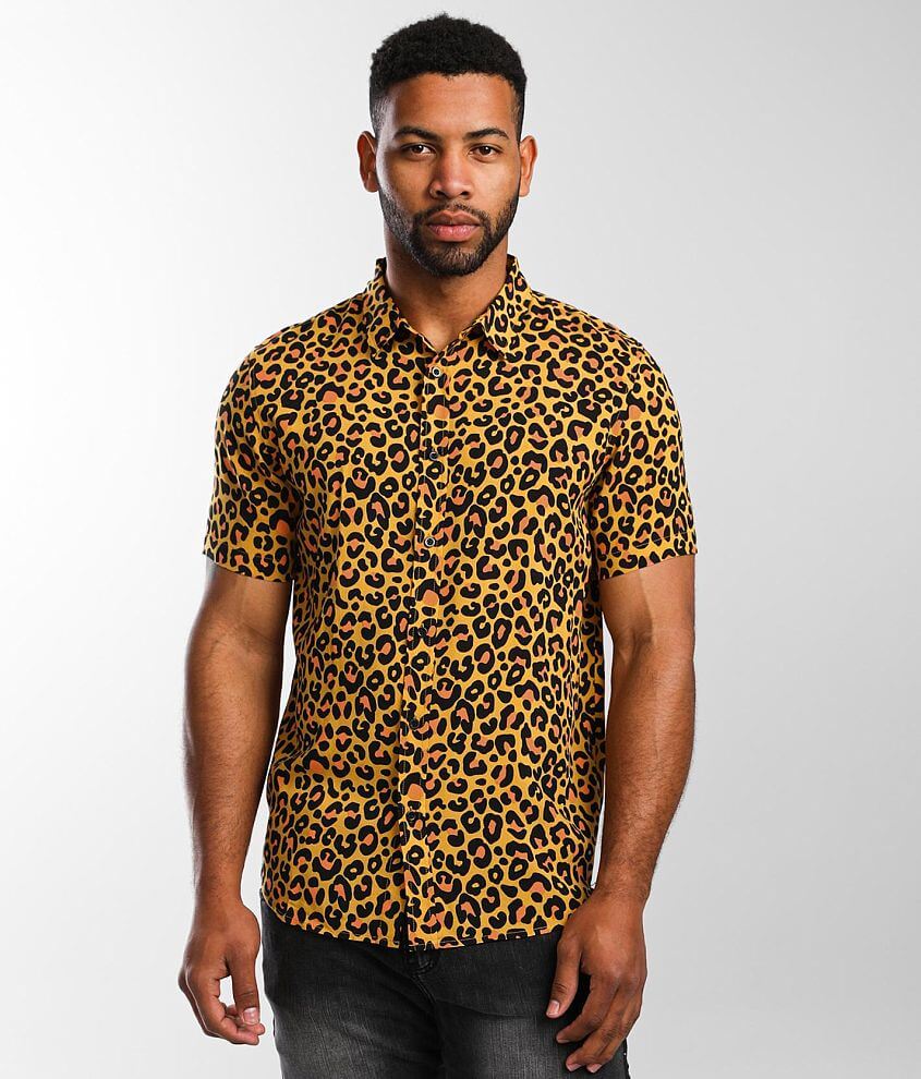 Nova Industries Cheetah Print Shirt - Men's Shirts in Gold Black | Buckle