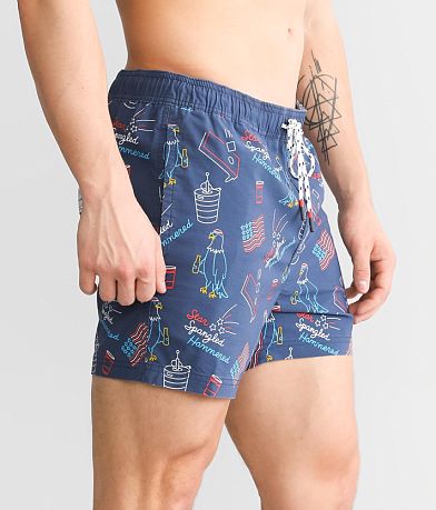 party pants Star Spangle Hammered Stretch Swim Trunks FULL_RIGHT_SIDE