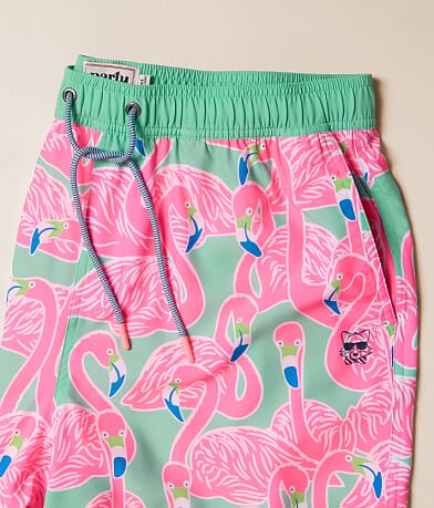 Flockin Aye Happy Stretch Swim Trunks thumbnail 6