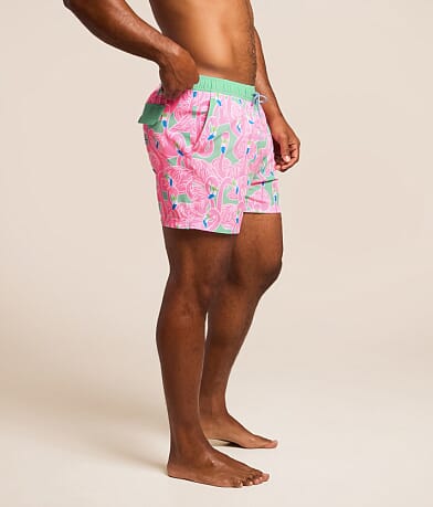 Flockin Aye Happy Stretch Swim Trunks thumbnail 3