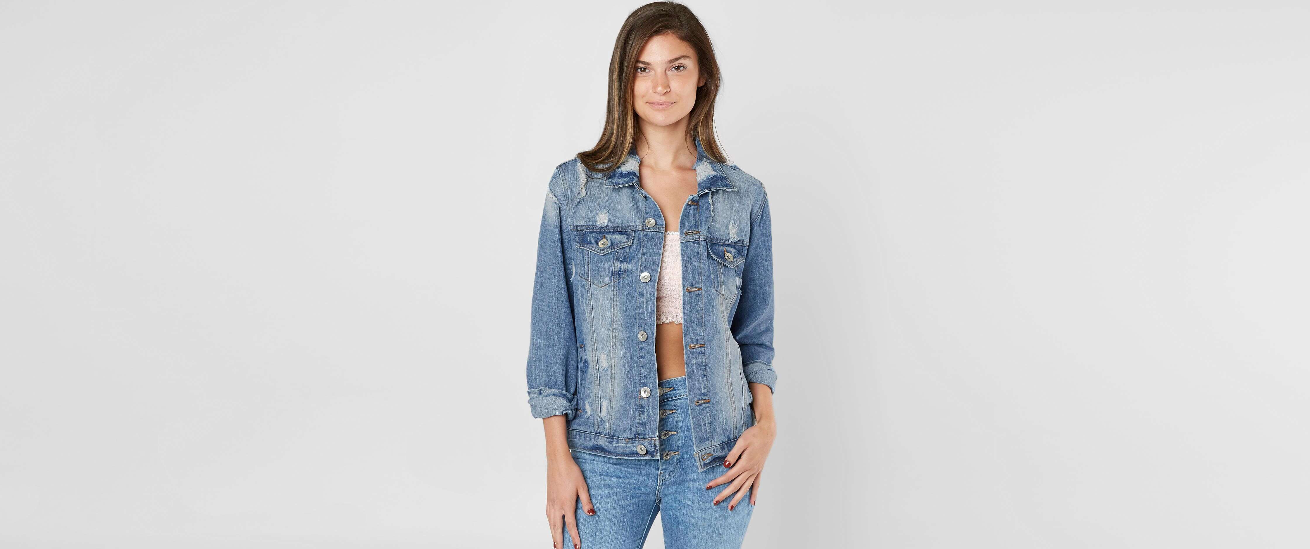 Veste En Jean Déchiré CI SONO Pour Femme, Taille S, Noire