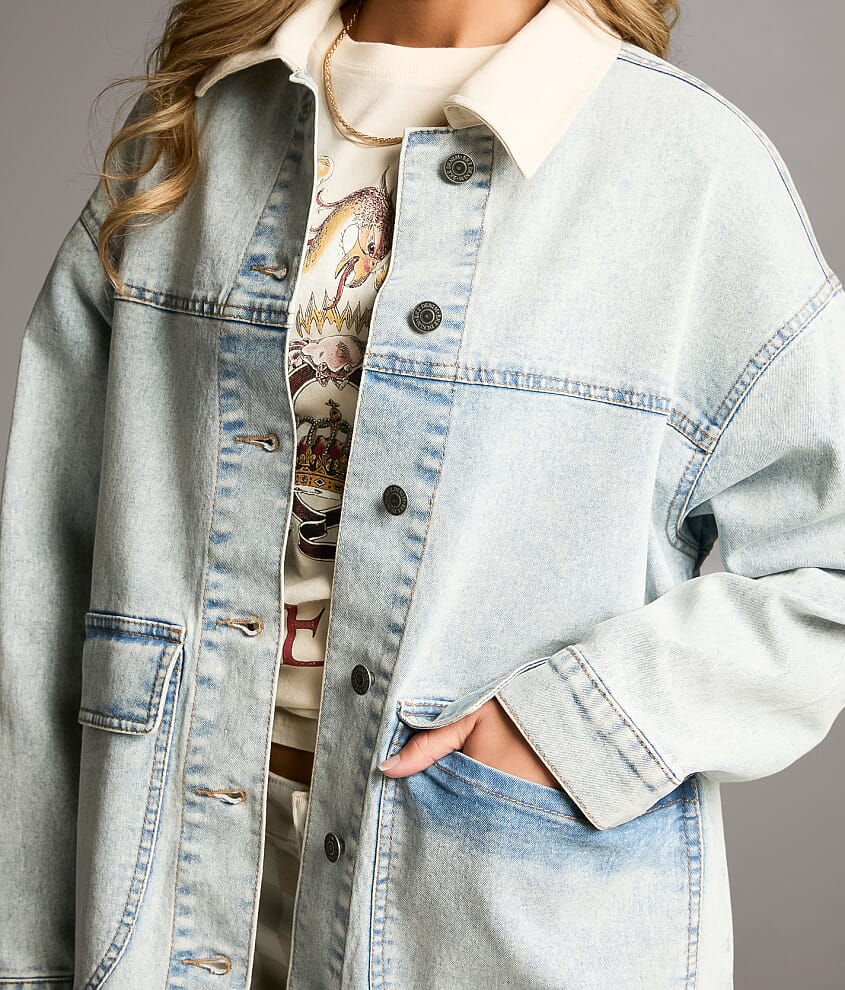 Washed Denim Stretch Jacket