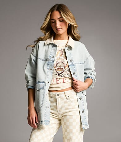 Washed Denim Stretch Jacket