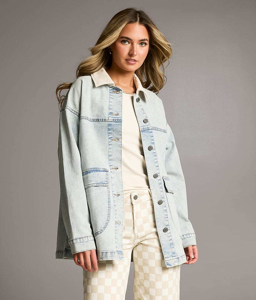 Washed Denim Stretch Jacket - thumbnail 2
