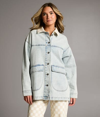 Washed Denim Stretch Jacket thumbnail 3