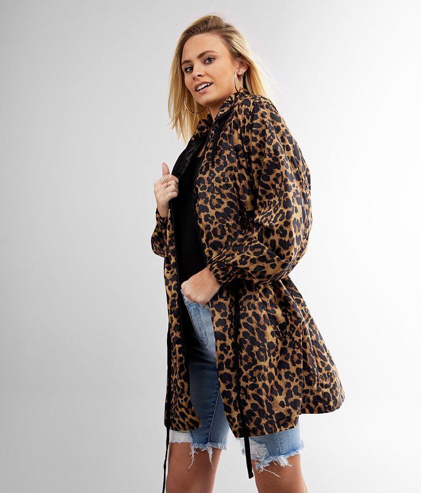 Ci Sono Lightweight Leopard Windbreaker Jacket - Women's Coats/Jackets in  Leopard | Buckle