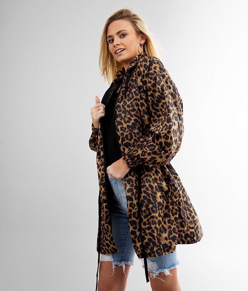 Lightweight Leopard Windbreaker Jacket