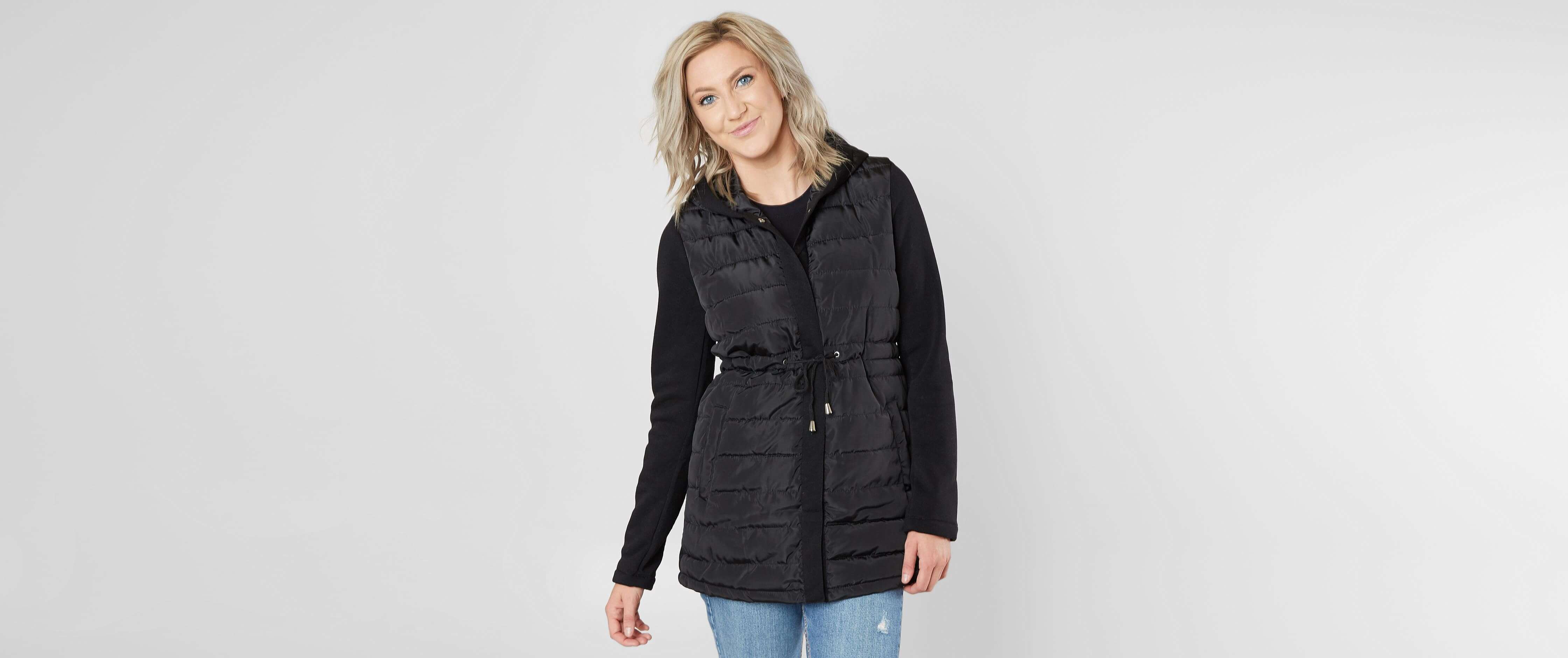 avalanche celsius hooded quilted long coat