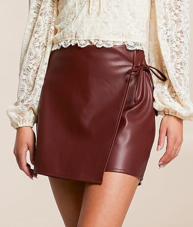 Willow & Root Pleather Skort front view