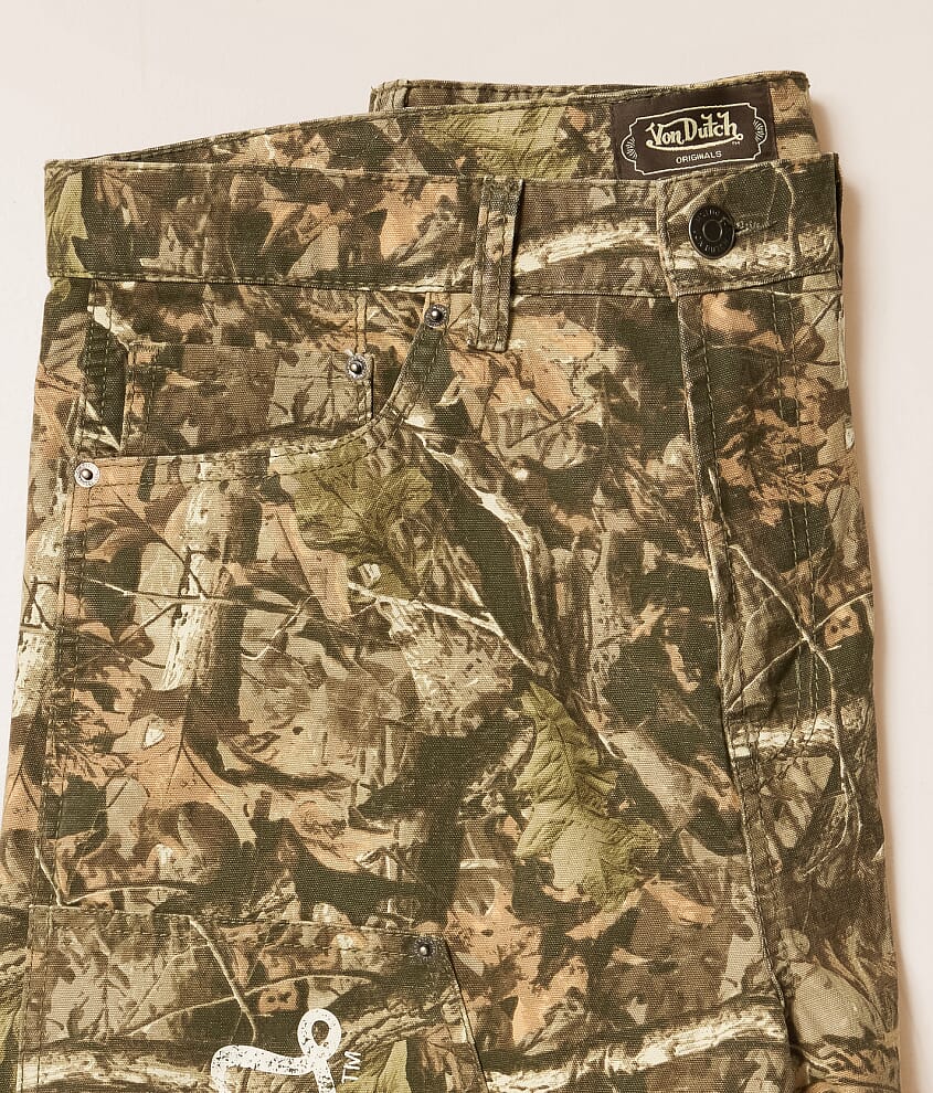 Double Knee Camo Denim Short
