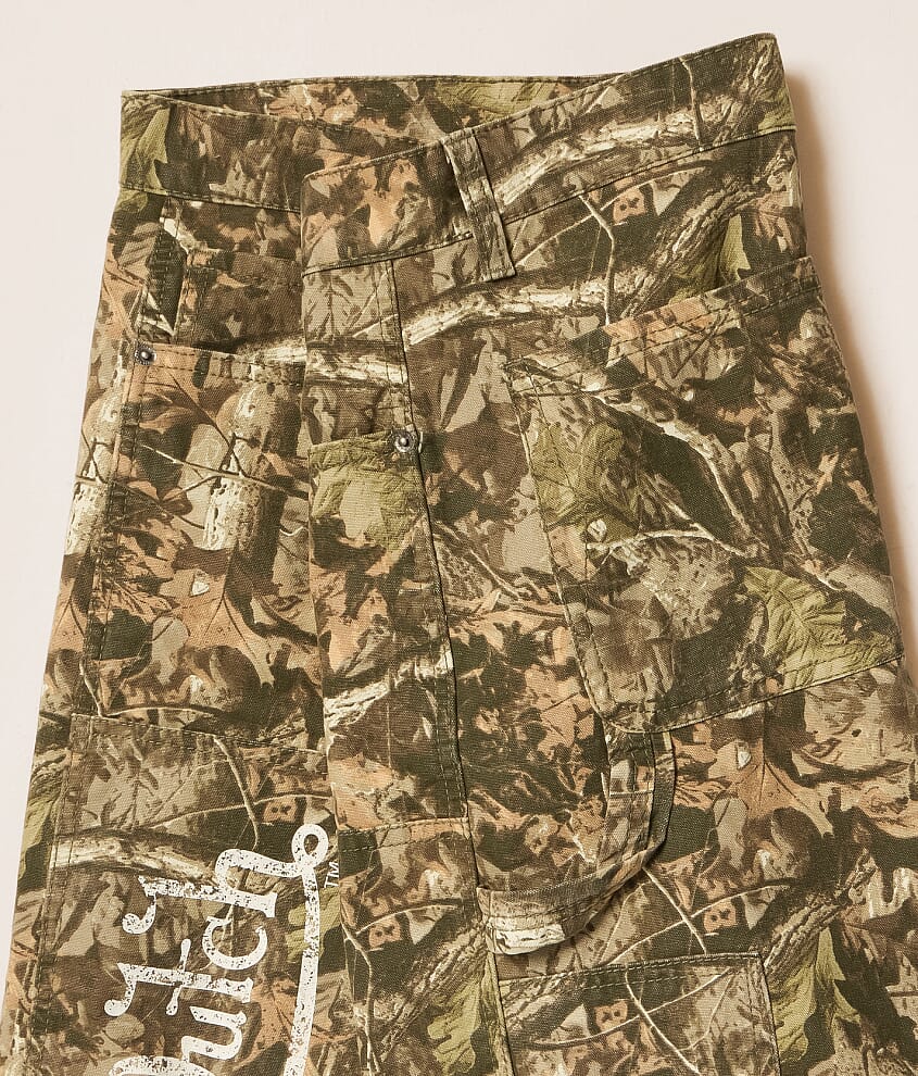 Double Knee Camo Denim Short