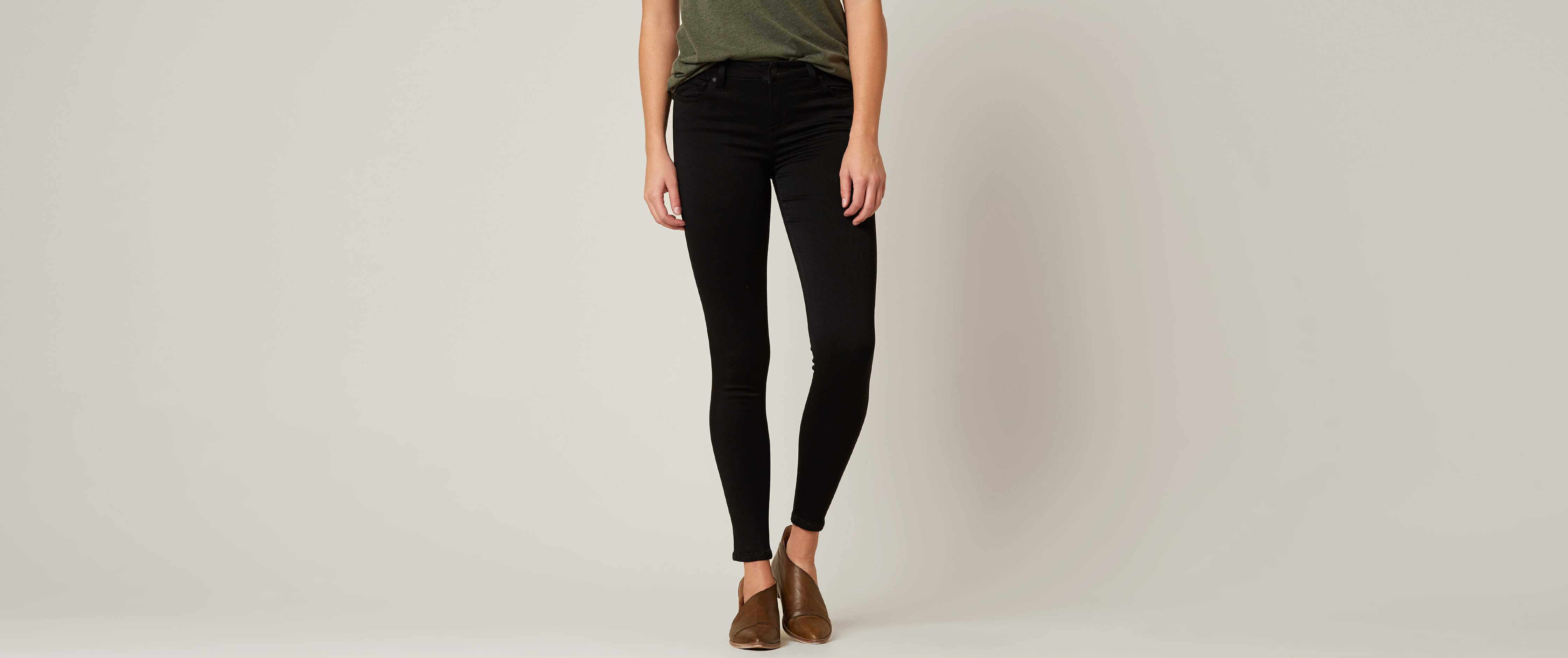 celebrity pink mid rise ankle skinny black