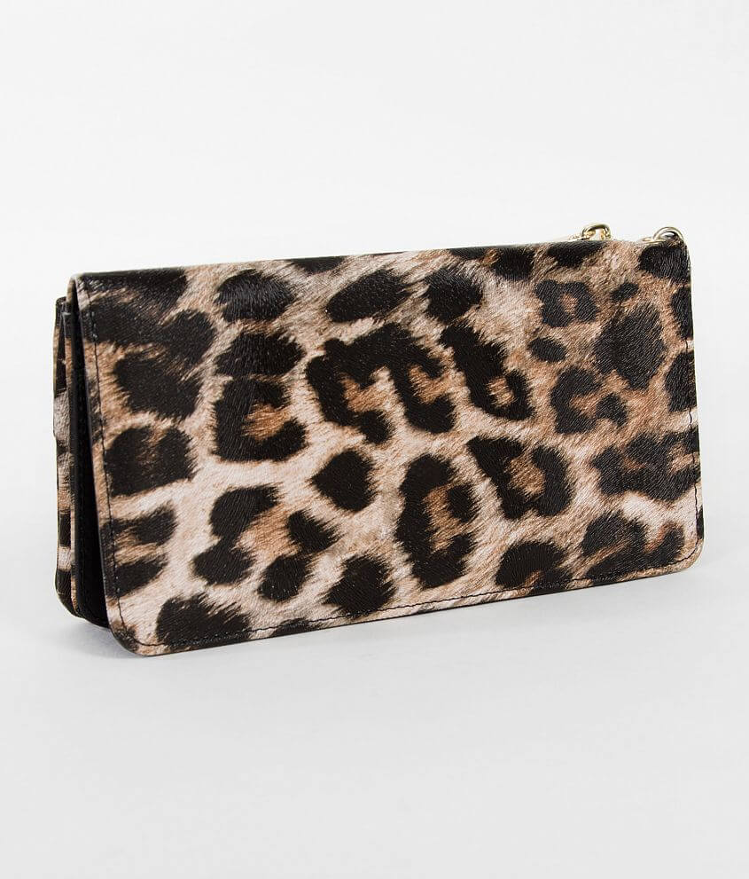 Leopard Wristlet Wallet front view