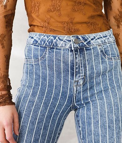 Cello High Rise Striped Flare Stretch Jean misc detail 1 view