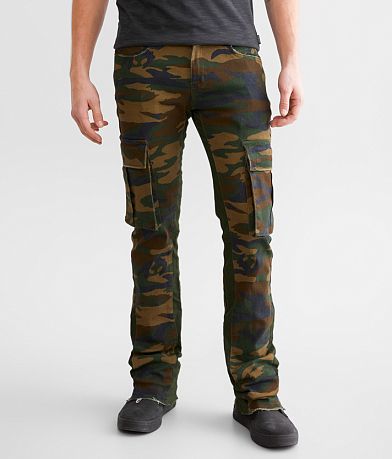  VKTR Stacked Camo Cargo Stretch Jean front view