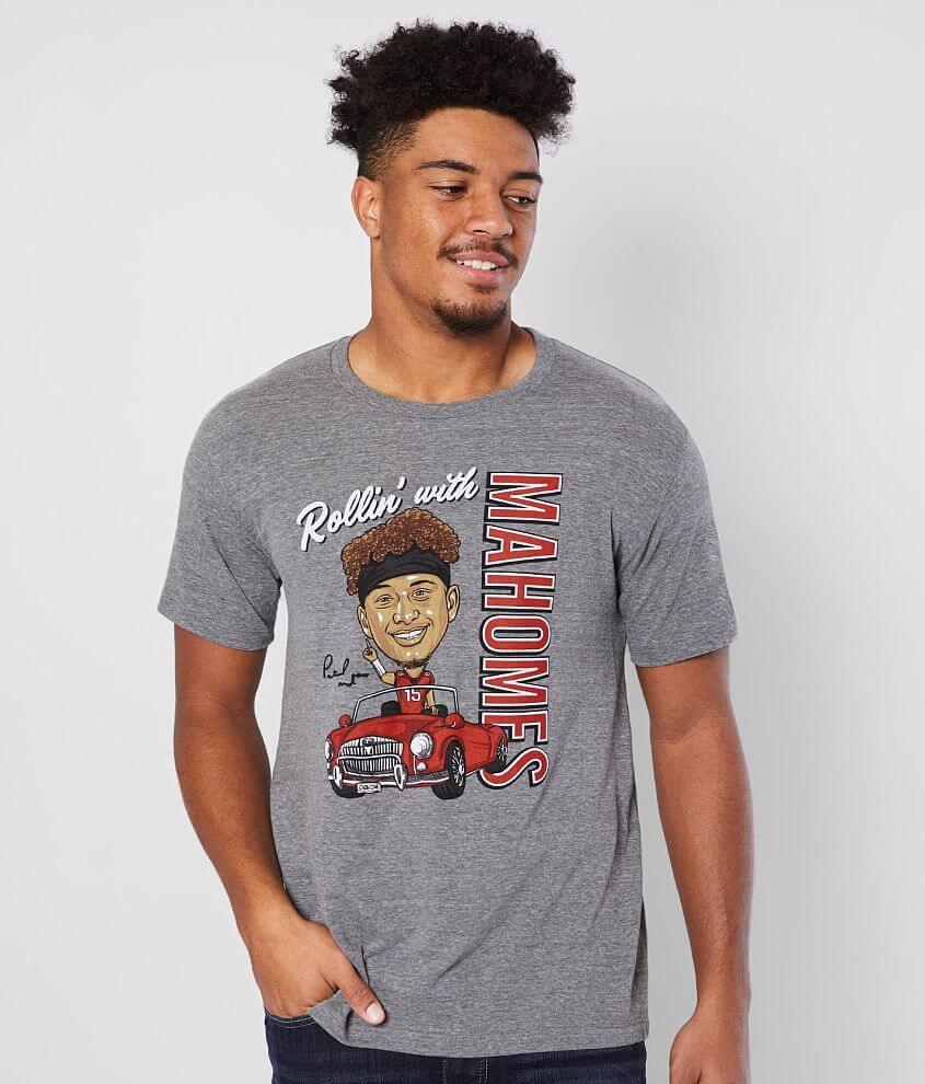 Charlie Hustle Gray Rollin' With Mahomes Vintage Style T-Shirt Adult Size  Medium