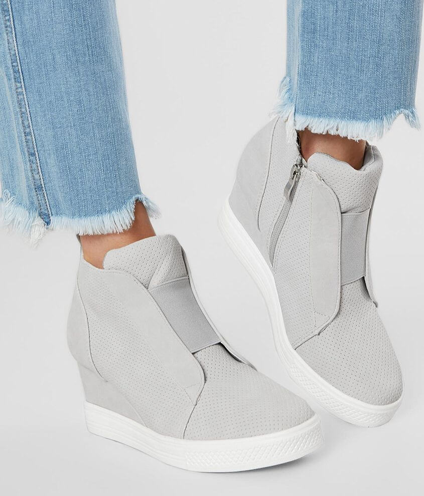 Wedge hot sale sneakers gray