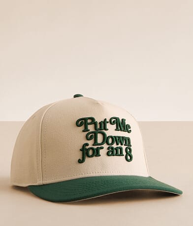 Center Stage Put Me Down For An 8 Trucker Hat front view