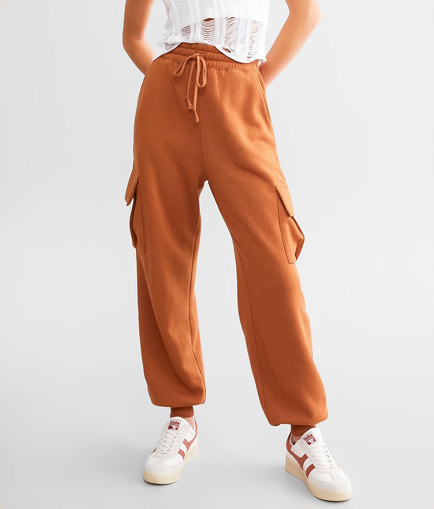 Gilded Intent Fleece Cargo Jogger - Women's Pants in Ginger Bread