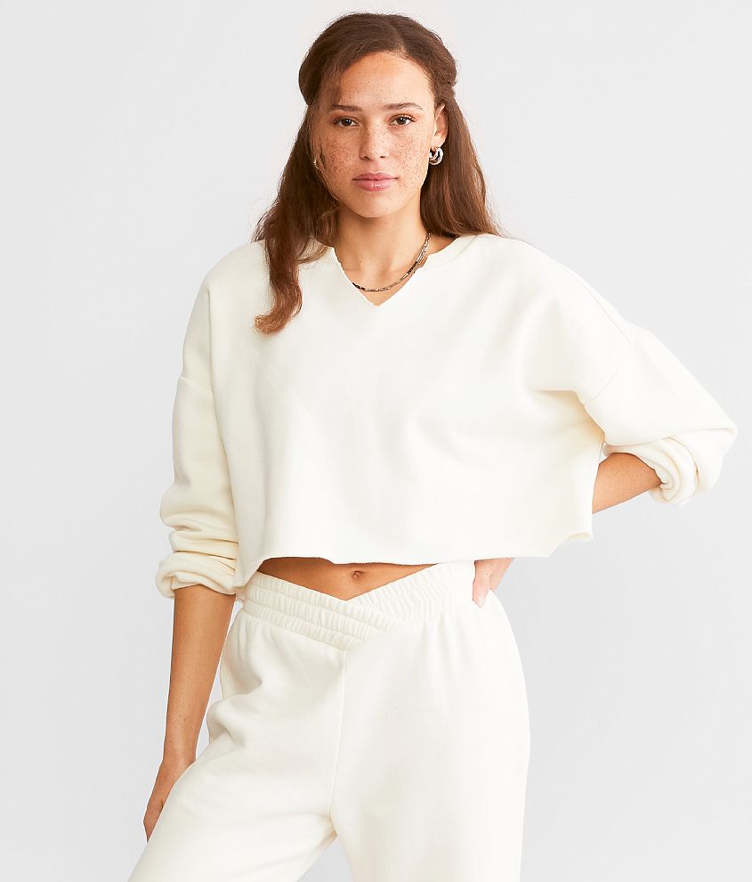 Gilded Intent Cropped Pullover - Women's Sweatshirts in Gardenia | Buckle