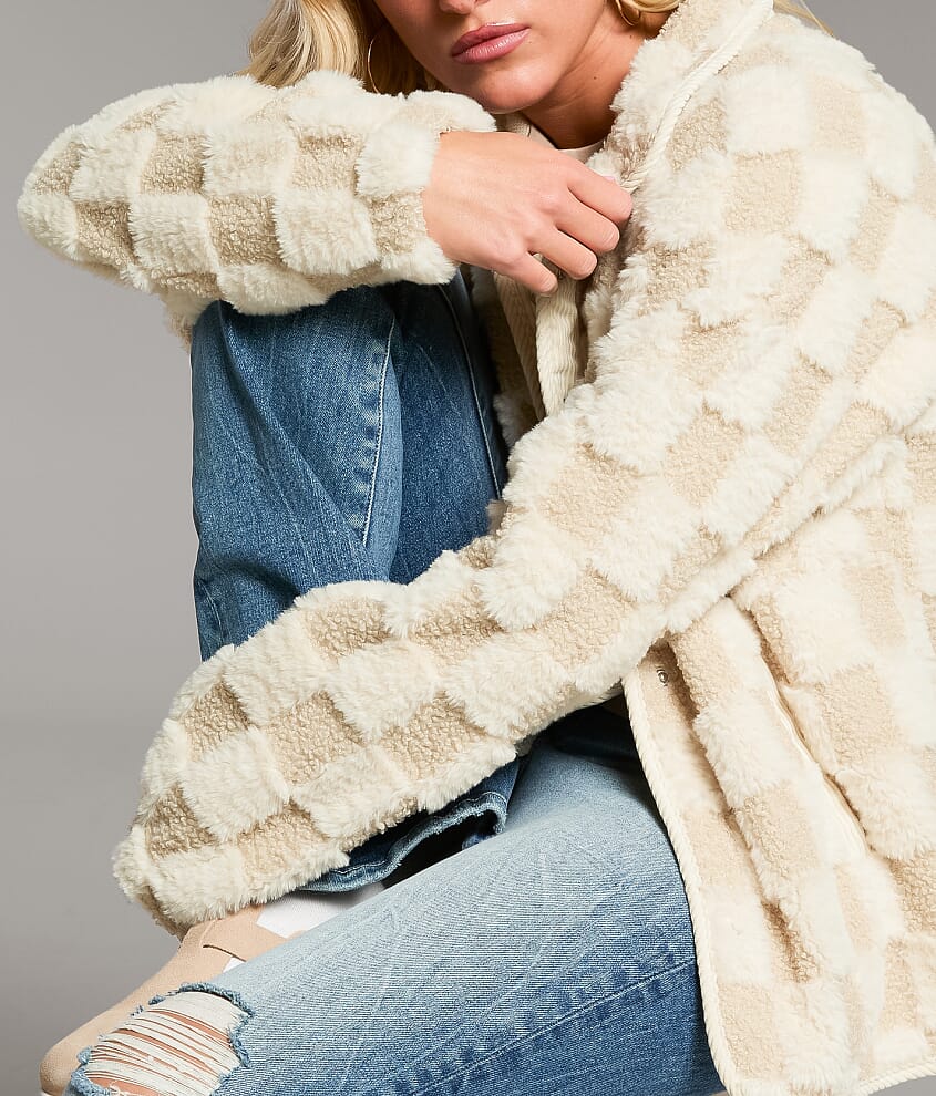 Checkered Sherpa Jacket