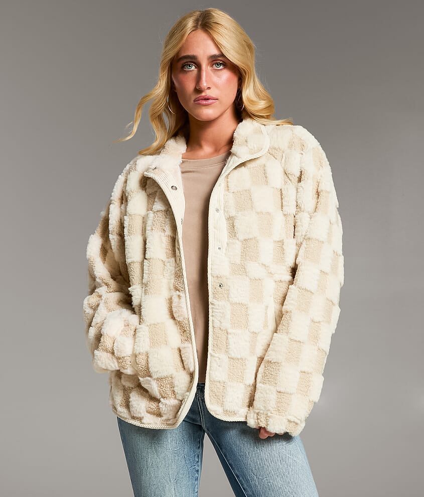 Checkered Sherpa Jacket