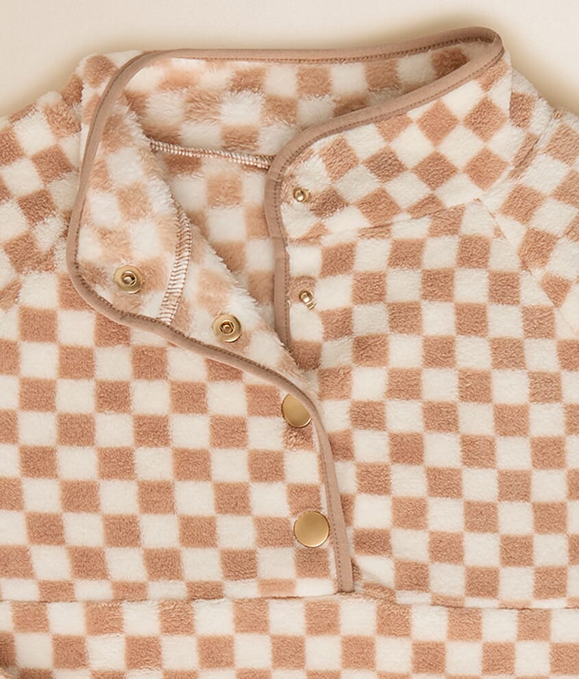 Girls - Checkered Fleece Pullover