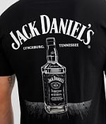 T-shirt Vintage Jack Daniel's Oneita – Noir – Coton Mélangé – Taille L – Années 80