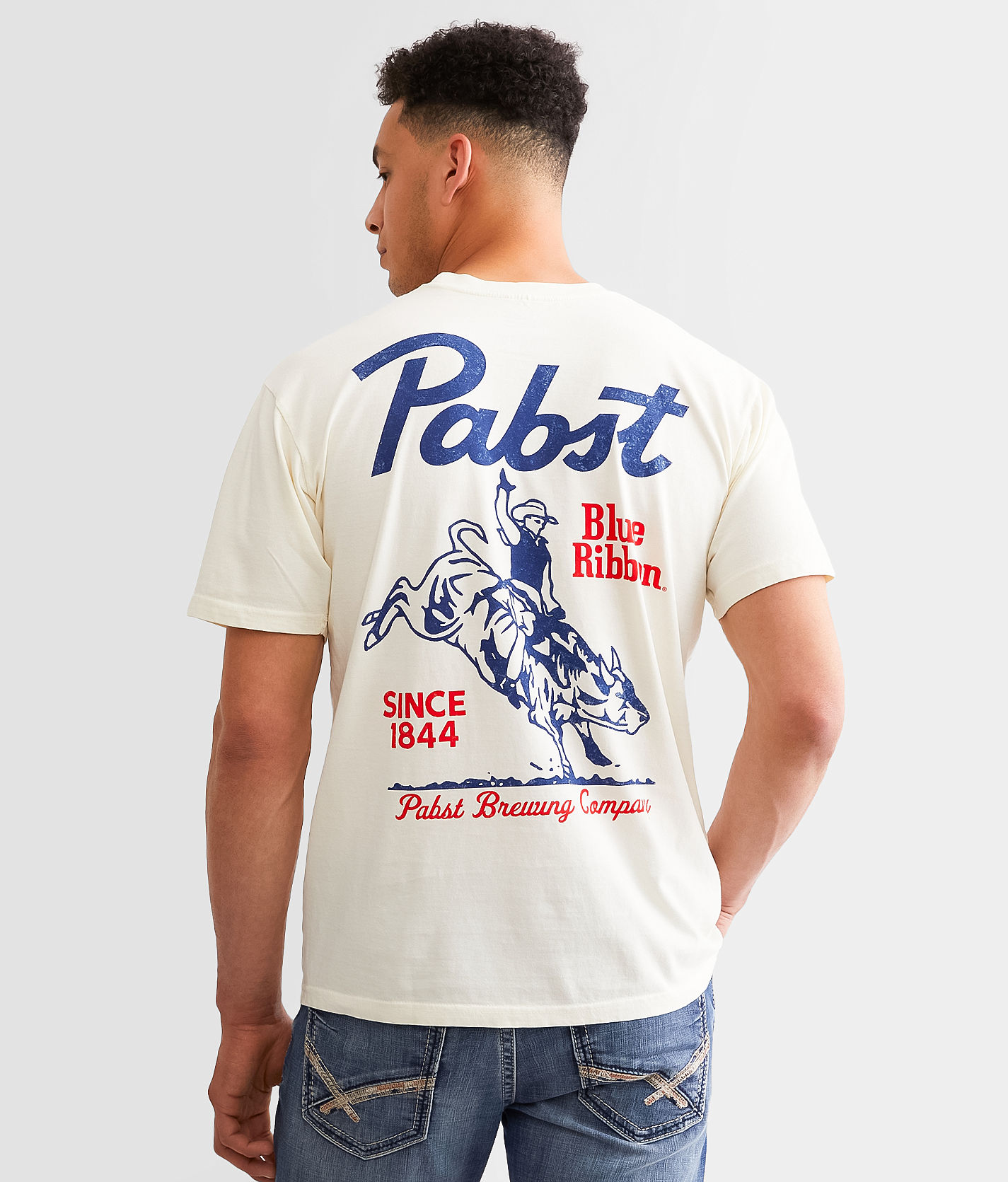 Changes Pabst Blue Ribbon Vintage Bull Rider T-Shirt - Men's