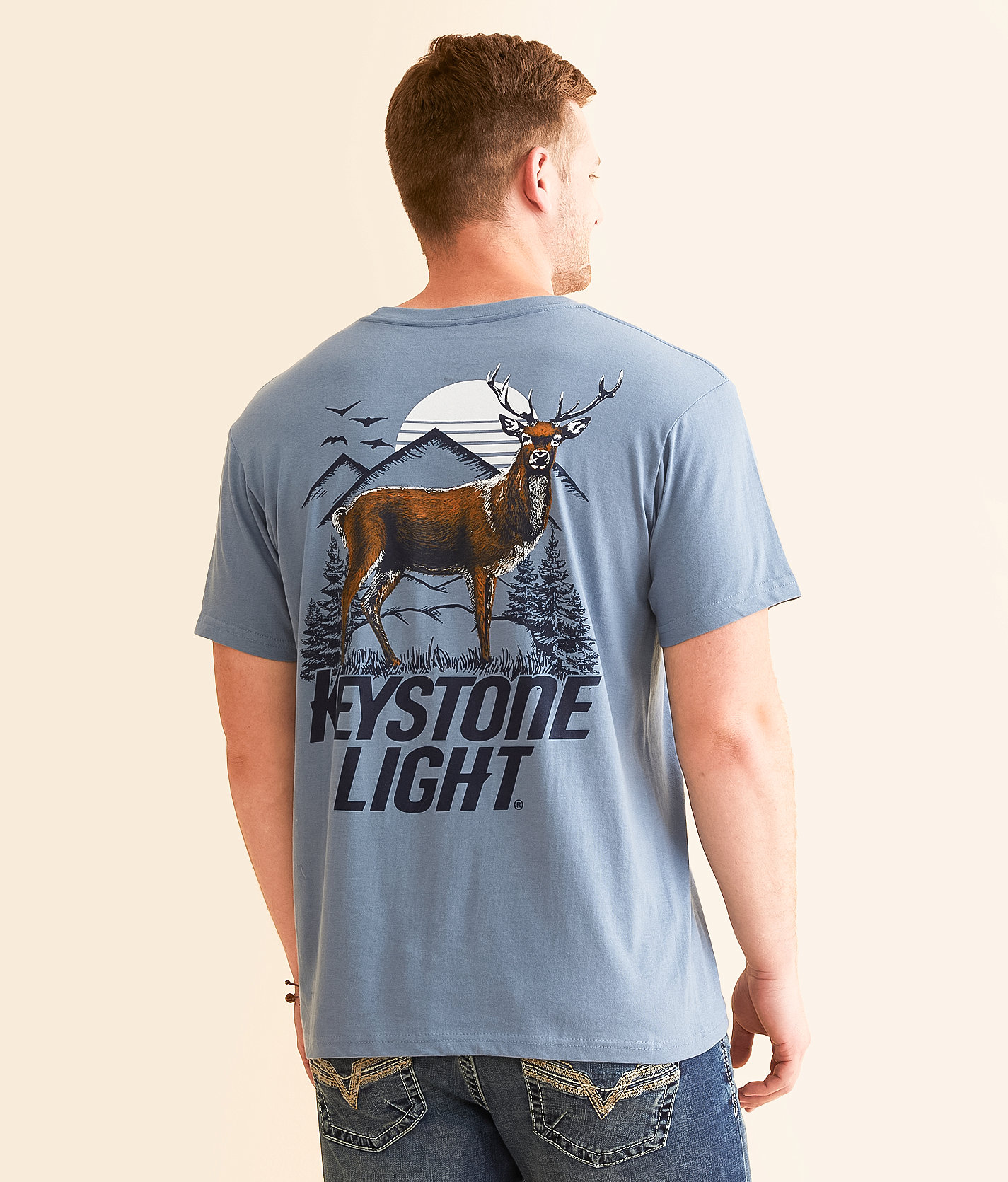 Del Sol Women's Boyfriend Tee - Island Palm Sunset, Natural T-Shirt - Changes from Black to Vibrant Colors in The Sun - 100% Combed, Ring-Spun Cotton - Size S