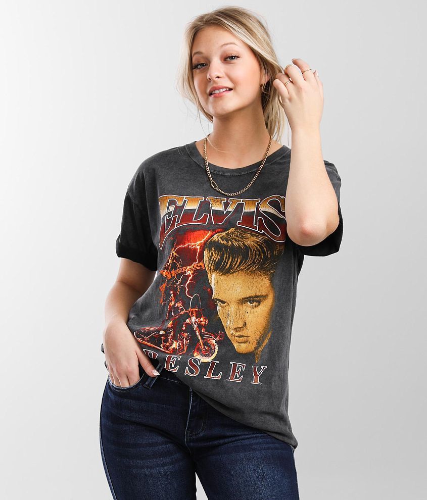 plakboek Afrika spiraal Elvis Presley™ Motorcycle T-Shirt - Women's T-Shirts in Black | Buckle