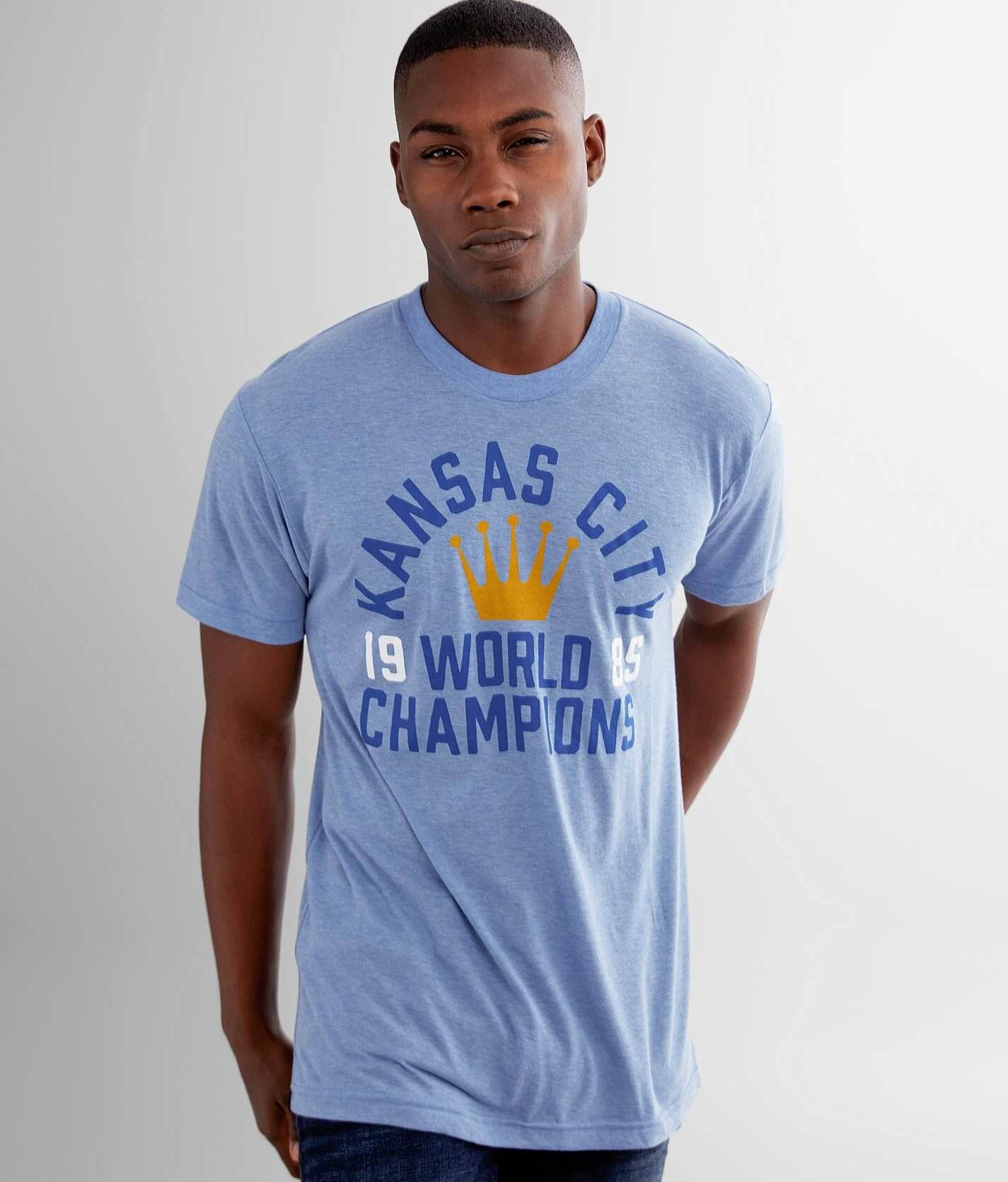 Charlie Hustle Royals 1985 World Champions T-Shirt - Men's T-Shirts in  Vintage Blue