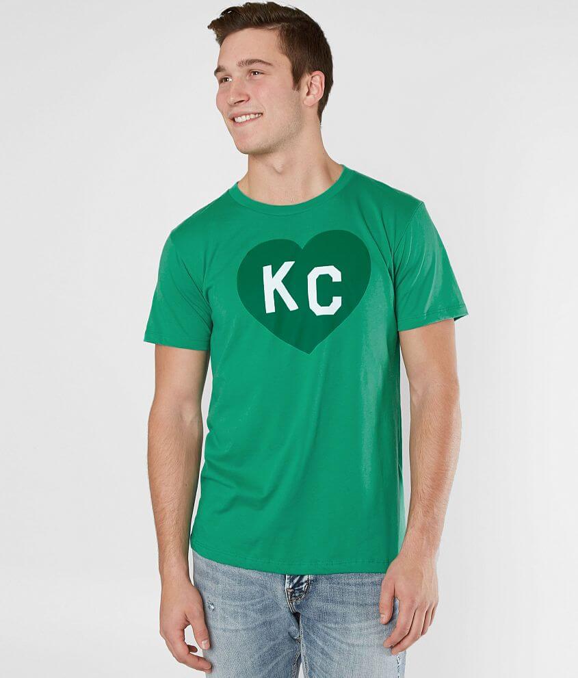 Charlie Hustle KC Heart T-Shirt - Men's T-Shirts in Green