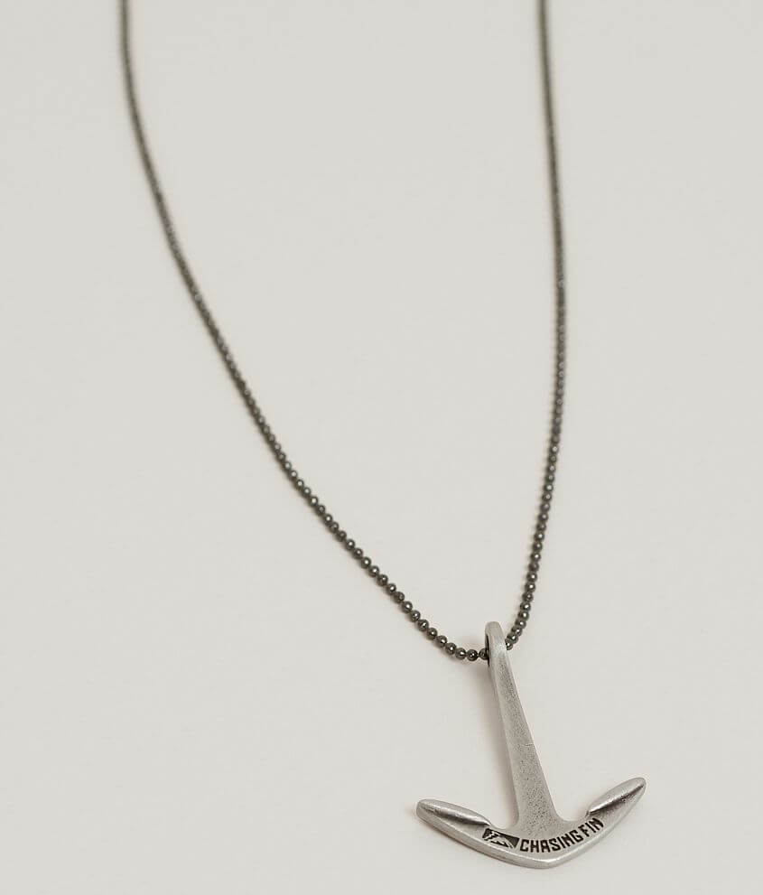 Chasing Fin Nautical Anchor Necklace front view