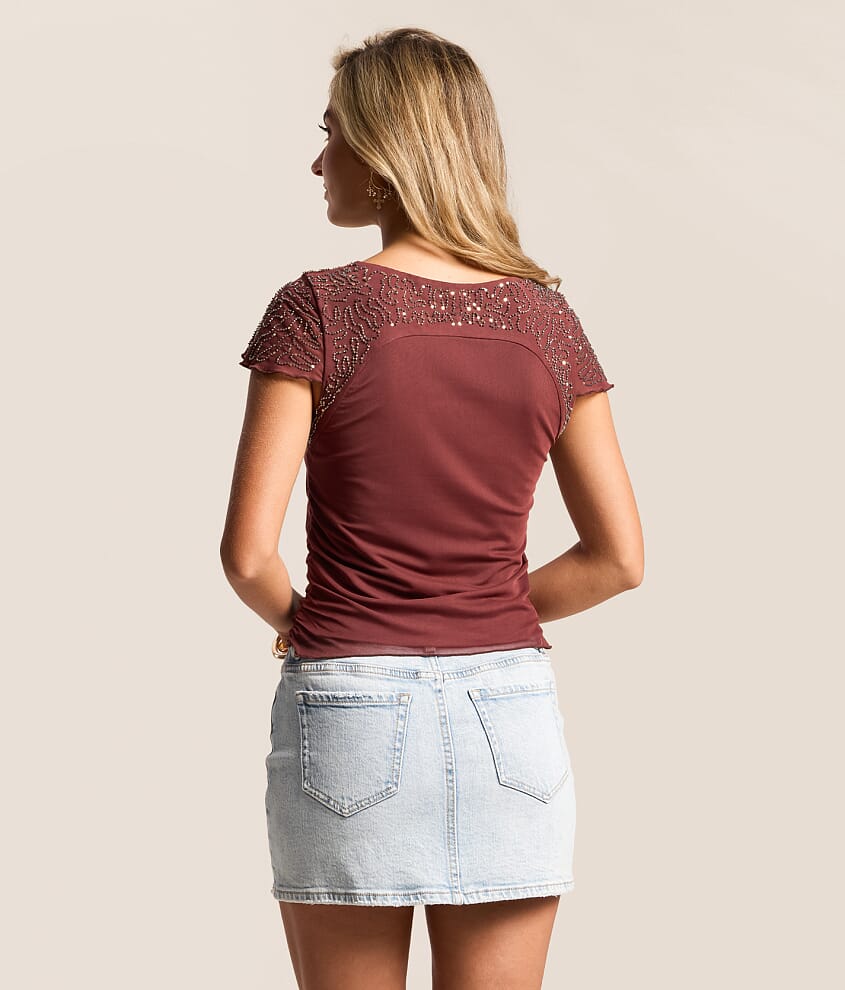Icon Edit - Embellished Cut-Out Top