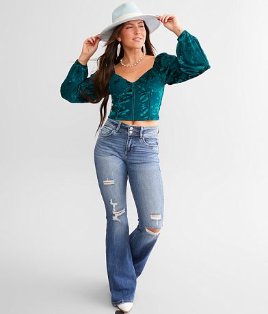 Willow &amp; Root Floral Velvet Corset Top MISC_DETAIL_2